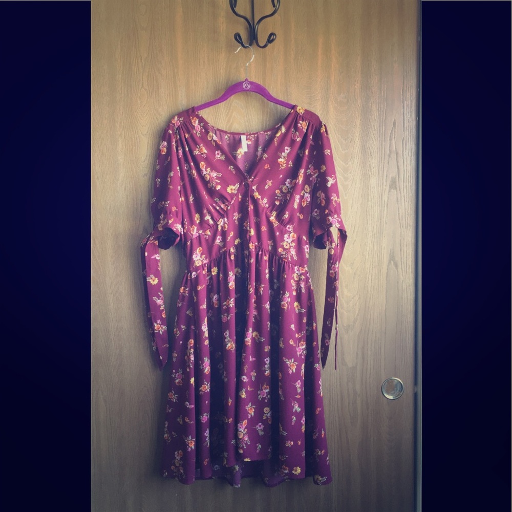 Super adorable maroon flower dress from Target